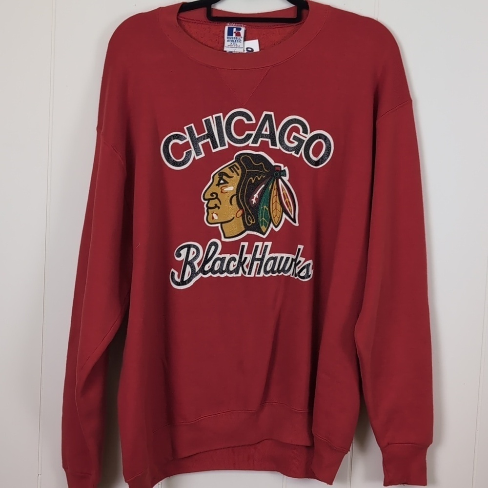 Vintage Black Hawks Crewneck XXL